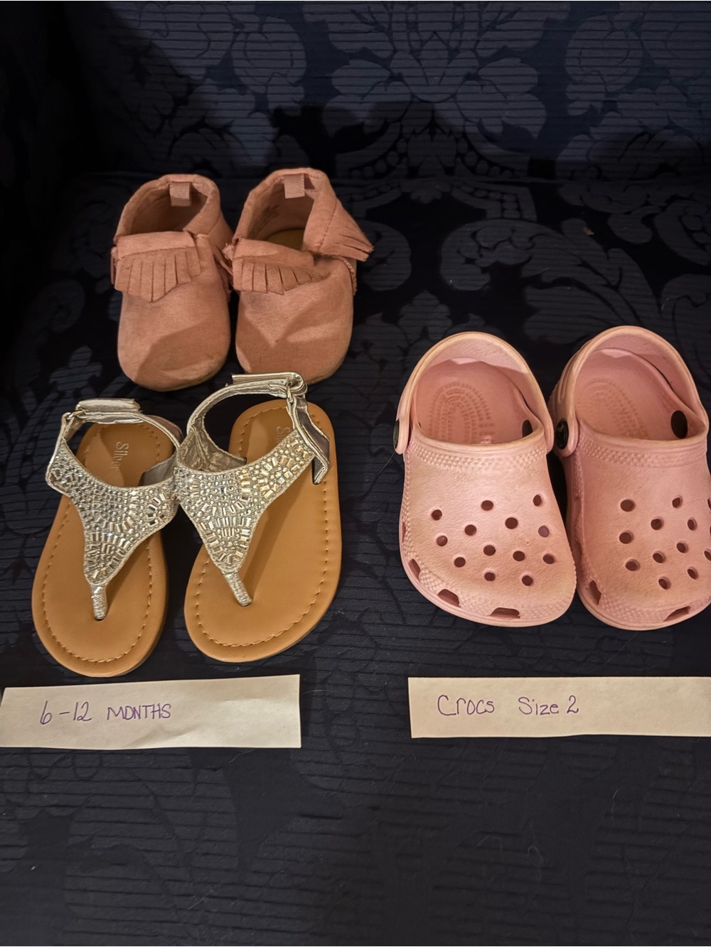 CROCS Kids Light Pink Classic Clogs